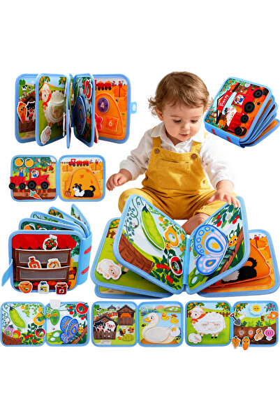 Choice1 لوحة مزرعة ثلاثية الأبعاد، كتاب هادئ، لعبة مونتيسوري ناعمة الملمس، لت...