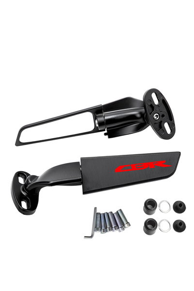 choice2 مرآة الرؤية الخلفية للدراجات النارية الحمراء CNC ذات الجناح الثابت له...