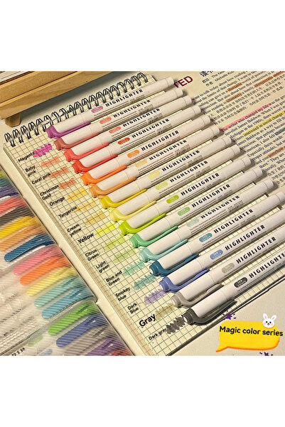 Choice 15PC 5/15PC Fluorescent Pen Set Student Marking Stroke Key Marking Pen...