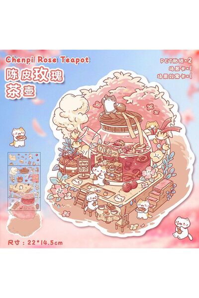 Choice ملصق ثلاثي الأبعاد لطيف على شكل حيوان كرتوني لطيف، مناسب لقصة حلوى ومش...