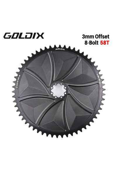 Choice ترس سلسلة دراجة GOLDIX ذو 8 مسامير و58 سنًا، أسنان عريضة وضيقة، تصميم ...