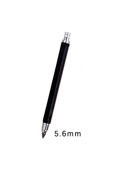 Choice قلم رصاص ميكانيكي معدني أسود واحد 5.6 مم، مع عبوات إعادة تعبئة أقلام ر...