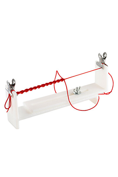 Choice Plastic Bracelet Weaving Loom - Wooden Craft Stand for Macrame Cord & ...