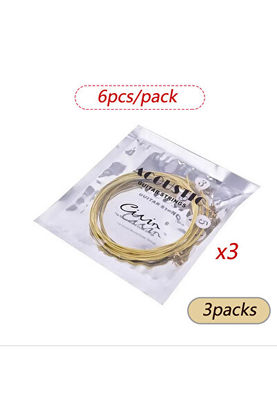 Choice 3packs Universal Acoustic Guitar String Brass Hexagonal Steel Core Str...