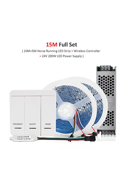 Choice Cool White 15M Full Set DC 24V 5M 10M WS2811 Horse Race LED Strip 2835...