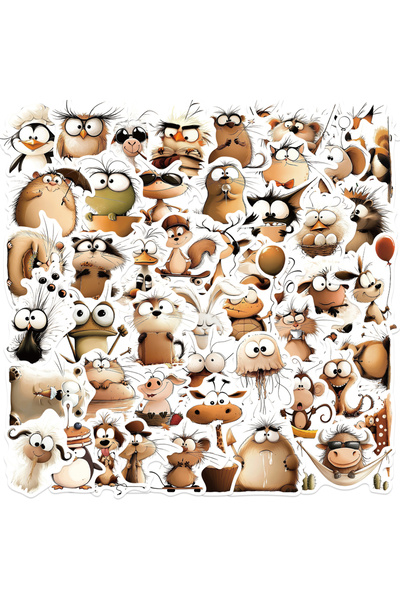 Choice ٥٠ قطعة من ملصقات فن الحيوانات، جميعها قطع فنية جمالية، مناسبة لتزيين ...