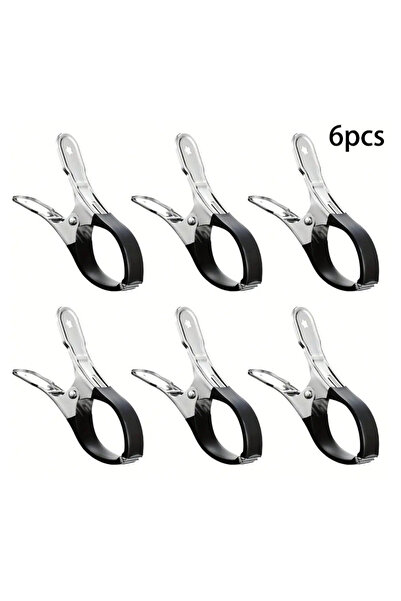 Choice مشبك غطاء حمام سباحة متعدد الوظائف مقاوم للرياح، أسود اللون، مكون من 6...