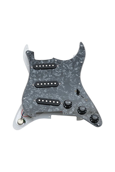 Choice Black Pearl IRIN Electric Guitar Pickguard Pickups Loaded Prewired Pea...