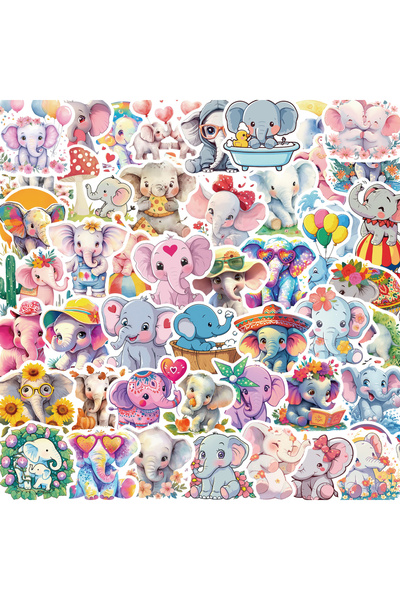 Choice 50PCS 50PCS Cartoon Color Doodle Elephant Stickers Decoration Suitcase...