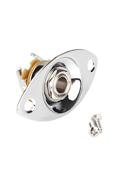 Choice Oval Silver Miwayer Guitar Input Jack 1/4" Oval Guitar Jack 6.35mm Inp...