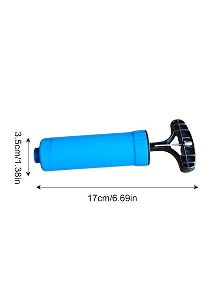 Choice Blue Manual Air Pump Ball Inflator Portable Volleyball Basketball Hand...