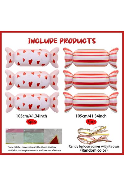 Choice مجموعة أخرى من 6 بالونات من رقائق الألومنيوم على شكل حلوى مع بالونات ح...