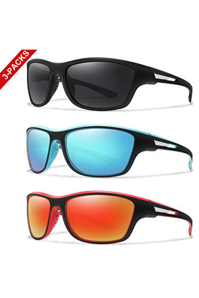 Choice B1-3-6 3 Packs Polarized Fishing Sunglasses Outdoor Sports Running Dri...