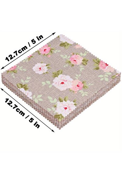 Choice NT1266 42pcs Quilting Fabric Charm Pack - 12*12 cm Pre-Cut Squares wit...