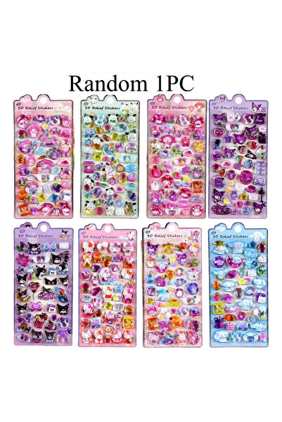 Choice ملصقات ثلاثية الأبعاد منقوشة لشخصيات كرتونية من سانريو، قطعة واحدة عشو...