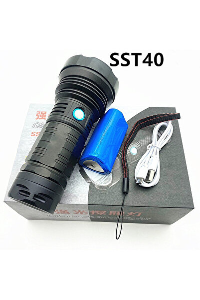 Choice مصباح يدوي قوي M4 يعمل ببطارية ليثيوم أيون سوداء، إضاءة فائقة السطوع و...