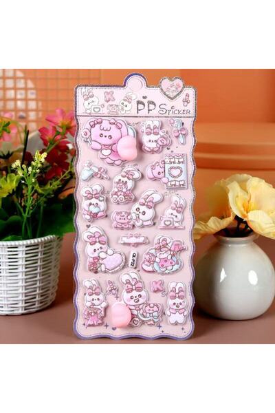 Choice3 P22 1pc Cute Cartoon Soft 3D Butt Stress Relief Stickers Rabbit Bear ...