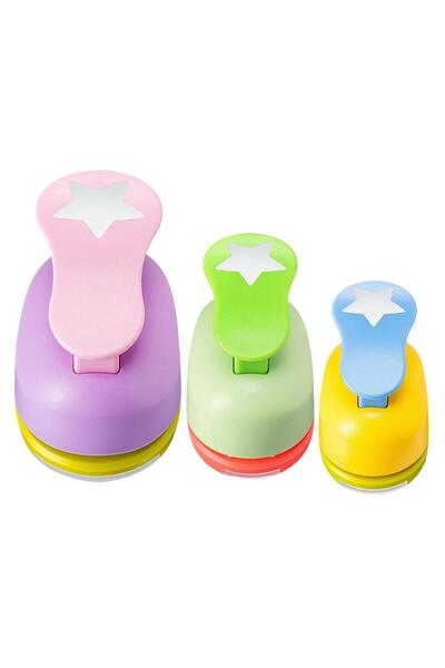 Choice 3pcs 3pcs Star Punch DIY Embossing Punches Scrapbooking Machine Paper ...