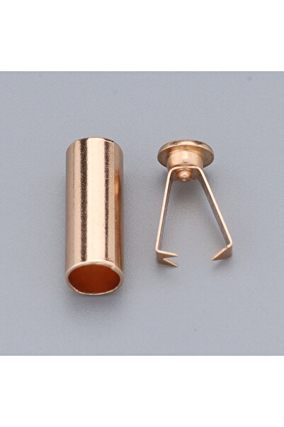 Choice 8PC-Rose gold Metal Tail Clip Cylindrical Bell with Rope Buckle Sweate...