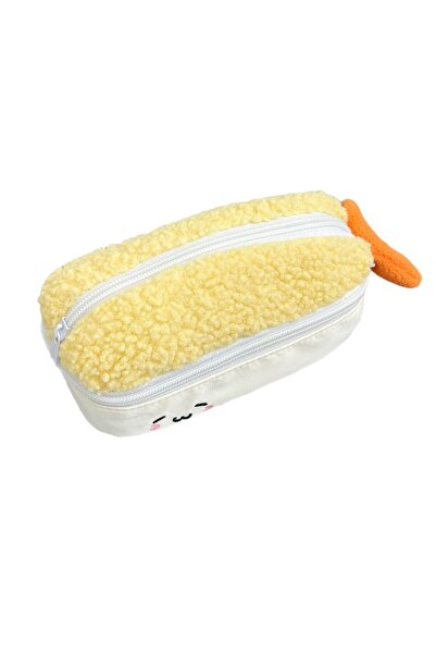 Choice Light Yellow 25 New Fried Shrimp Plush Pencil Case Ins Cute Niche Stat...