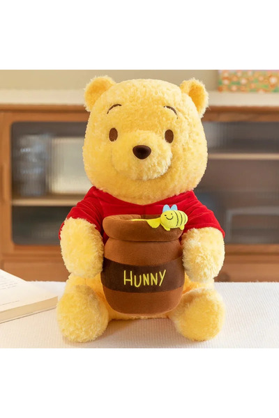 Choice دمية ويني ذا بوه القطيفة الناعمة من ديزني، على شكل مرطبان عسل، بطول 35...