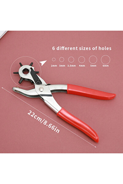 Choice 1pc Leather Hole Punch,9" Belt Hole Puncher for Leather Heavy Duty, 6 ...