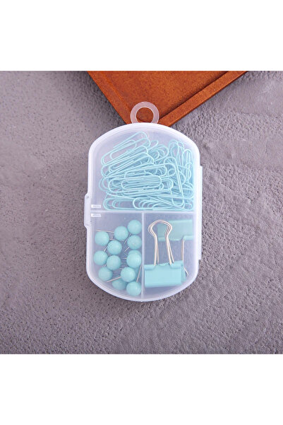 choice2 1set-green Colorful 3-in-1 Stationery Set - Cute Paper Clips, Binder ...