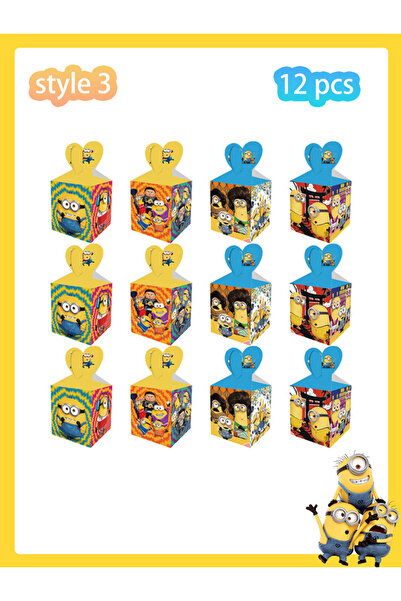 Choice Other style3 4/6/12pcs Minions Candy Box, Party Gift paper bag, Candy ...