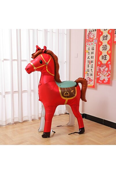 Choice others Horse-Red 1PC Horse Aluminum Film Ballons Farm Animal Theme Bir...