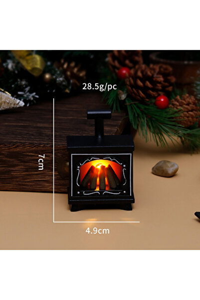 Choice مدفأة مصغرة سوداء لبيت الدمى، موقد متوهج، نموذج لمنزل، أثاث، مطبخ، ديك...