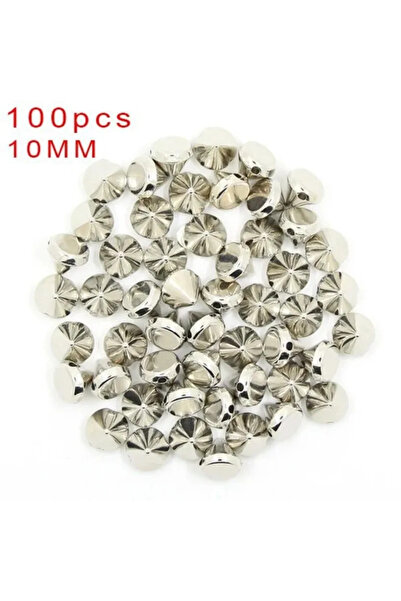 Choice Silver-10mm 100Pcs 10mm Cone Plastic Spikes and Studs 2-Holes Sew Leat...
