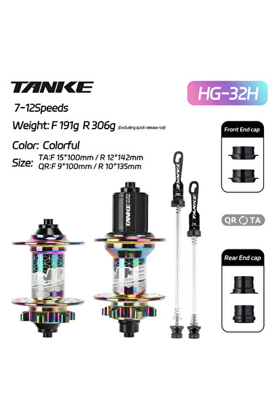 Choice محاور QR-TA HG TANKE 120 Click Hubs Bearing MTB Front Rear 32 Holes Di...