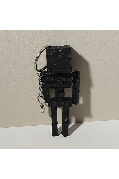 Choice black Novelty Skull Keychain - 3D Printed Durable Plastic, White/Black...