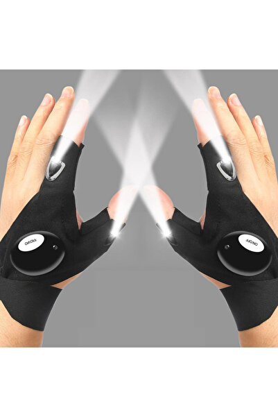 Choice زوج من قفازات LED نصف الأصابع المقاومة للماء والمتينة للرجال والنساء، ...