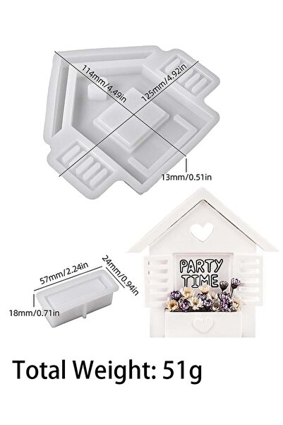 Choice mold House with Balcony Window Silicone Mold DIY Handmade Flower Pot S...