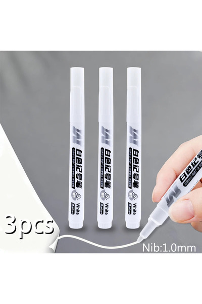 Choice 3pcs 1pc/2/3pcs 1.0 White Markers Pens-Perfect for Calligraphy, Labeli...