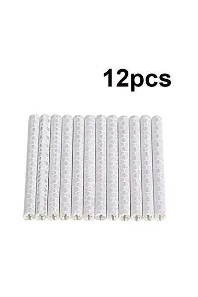 Choice white 12pcs 12/24/48pcs Bicycle Wheel Spoke Reflective Stickers 7.5cm ...
