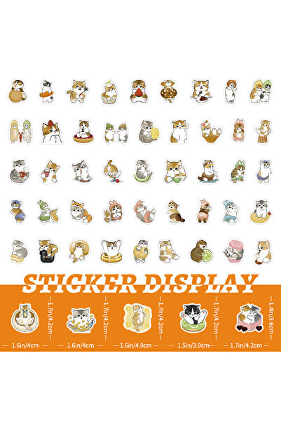 Choice 100 قطعة من ملصقات قطط كرتونية لطيفة - لتزيين السيارة/الأمتعة/الجيتار ...