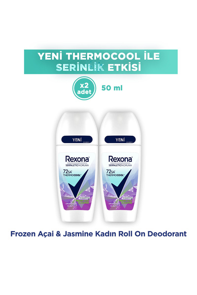 Rexona Thermocool Kadın Roll On Deodorant Frozen Açai & Jasmine 50 ml x2