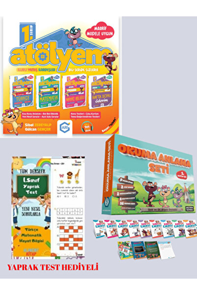 Arı Yayıncılık 1. Sınıf 2.Dönem Atölyem Seti + K.Kardeşler Hikaye Seti+Yaprak...