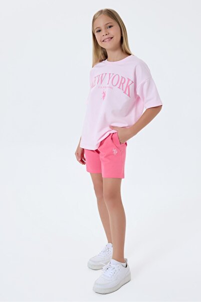 U.S. Polo Assn. 4-15 Years Old Licensed Us Polo Assn Girls' Suit-Pink