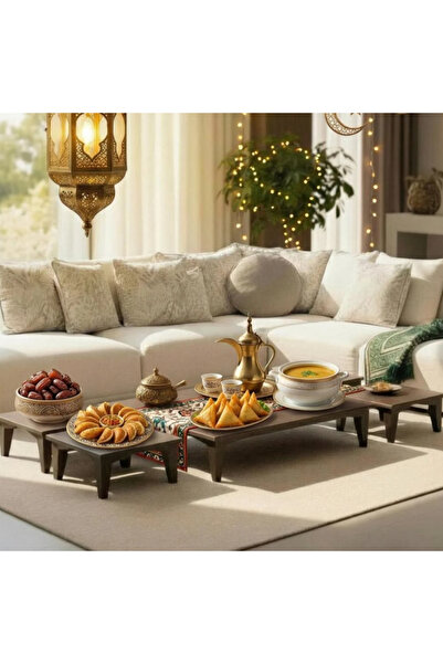 LAMST Square Wooden Coffee Table Set - Classic Design