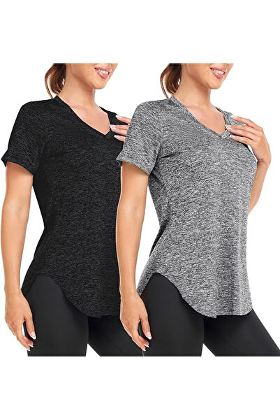 OEM Women's summer T-shirts, 2 pieces grey/black XL