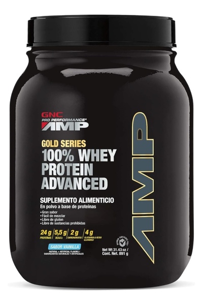 G.N.C GNC PRO PERFORMANCE AMP AMPLIFIED GOLD 100% WHEY PROTEIN ADVANCED-VANIL...
