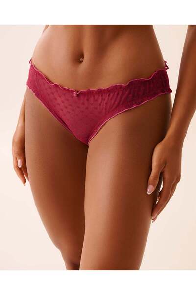 La Vie en Rose Heart Mesh Bloomer Bikini Panty