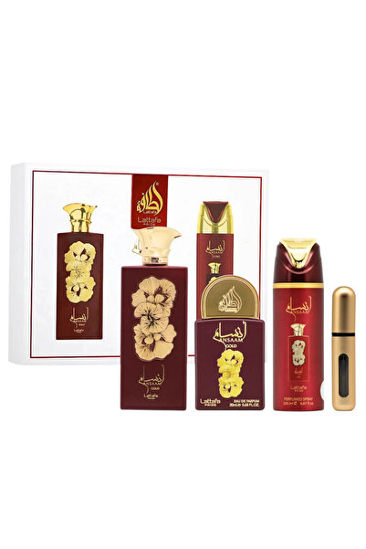 lattafa Ansaam Gold – 4-piece women's perfume gift set