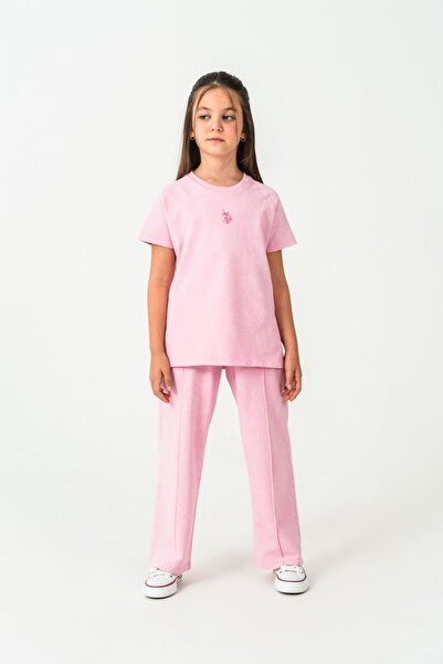 U.S. Polo Assn. 4-15 Years Old Licensed Us Polo Assn Girls' Suit-Pink
