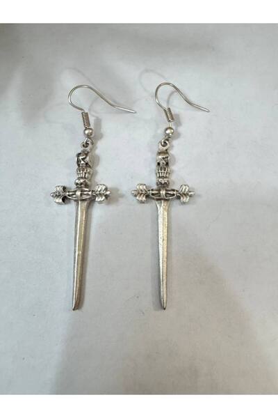 Yuchicly Thin Form Metal Unisex Figure Earrings