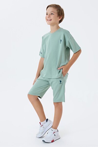 U.S. Polo Assn. 4-15 ani Licențiat Us Polo Assn Costum pentru băiat-verde