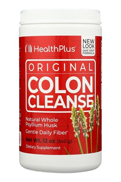 Health Plus مسحوق تنظيف القولون، بنكهة طبيعية، عبوة من 5 قطع (12 أونصة).